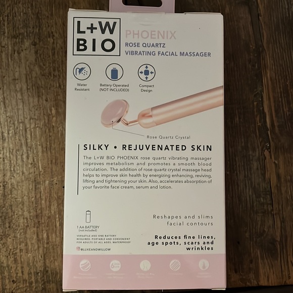 L+W Bio Phoenix Rose Quartz Facial Massager - Picture 3 of 3